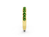 Yellow gold Channel Set Round Peridot Eternity Band_8
