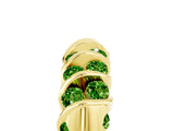 Yellow gold Channel Set Round Peridot Multi-Row Band_11