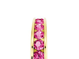 Yellow gold Channel Set Round Pink Sapphire Eternity Band_23