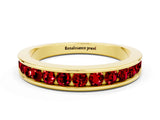 Yellow gold Channel Set Round Ruby Eternity Band_6