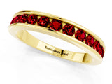 Yellow gold Channel Set Round Ruby Eternity Band_7