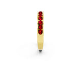 Yellow gold Channel Set Round Ruby Eternity Band_8
