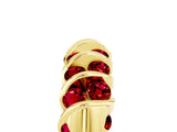 Yellow gold Channel Set Round Ruby Multi-Row Band_11