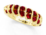 Yellow gold Channel Set Round Ruby Multi-Row Band_7