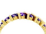 Yellow gold Channel Set Round Tanzanite Anniversary Band with Vertical Prongs_10