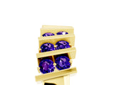 Yellow gold Channel Set Round Tanzanite Anniversary Band with Vertical Prongs_11