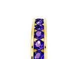 Yellow gold Channel Set Round Tanzanite Eternity Band_11