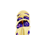 Yellow gold Channel Set Round Tanzanite Multi-Row Band_11
