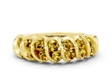 Yellow gold Channel Set Round Yellow Sapphire Multi-Row Band_6