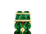 Yellow gold Channel Set Round and Baguette Emerald Anniversary Band with Prong Setting_23