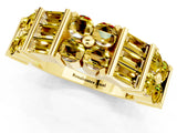 Yellow gold Channel Set Round and Baguette Yellow Sapphire Anniversary Band with Prong Setting_31