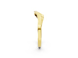Yellow gold Chevron Curved Solitaire Band_38