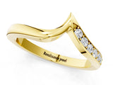 Yellow gold Chevron Diamond Pavé Twist Band_3