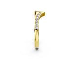 Yellow gold Chevron Diamond Pavé Twist Band_4