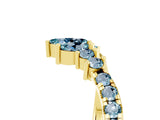 Yellow gold Chevron Marquise and Round Aquamarine Open Band with Prong Setting_11