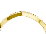 Yellow gold Chevron Pavé Round Diamond Twist Band_23