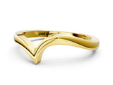 Yellow gold Chevron V-Shaped Contour Band_4