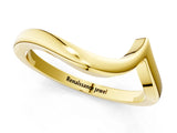 Yellow gold Chevron V-Shaped Contour Band_5