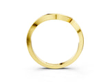 Yellow gold Chevron V-Shaped Contour Band_7