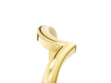 Yellow gold Chevron V-Shaped Contour Band_9