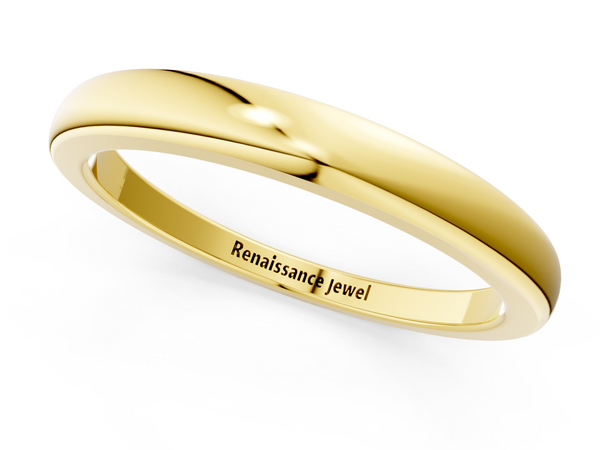 Yellow gold Classic Plain Metal Band