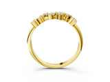 Yellow gold Cluster Diamond Round Cut White Gold Band with Prong Setting_24