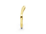 Yellow gold Contoured Solitaire Round Bezel Set Wedding Band_6