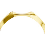 Yellow gold Contoured Solitaire Round Bezel Set Wedding Band_8
