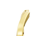 Yellow gold Contoured Solitaire Round Bezel Set Wedding Band_9