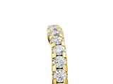 Yellow gold Curved Diamond Half Eternity Band with Round Cut Stones in Pavé Setting_9