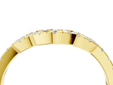 Yellow gold Curved Diamond Pavé Round-Cut Contour Band_13