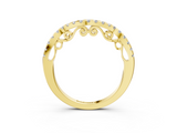 Yellow gold Curved Diamond Pavé Round Eternity Band with Shared Prong Setting_7