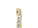 Yellow gold Curved Diamond Pavé Round Eternity Band with Shared Prong Setting_9