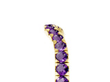Yellow gold Curved Pavé Round Amethyst Wedding Band with Shared Prong Setting_11