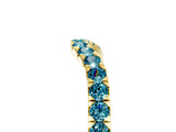 Yellow gold Curved Pavé Round Blue Topaz Wedding Band with Shared Prong Setting_11
