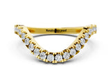 Yellow gold Curved Pavé Round Diamond Eternity Band with Shared Prong Setting_2