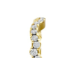 Yellow gold Curved Pavé Round Diamond Eternity Band with U-Prong Setting_9