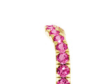 Yellow gold Curved Pavé Round Pink Sapphire Wedding Band with Shared Prong Setting_23