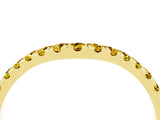 Yellow gold Curved Pavé Round Yellow Sapphire Wedding Band with Shared Prong Setting_22