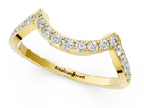 Yellow gold Curved Pave Round Diamond Contour Band with Shared Prong Setting_1