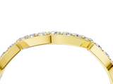 Yellow gold Curved Pave Round Diamond Contour Band with Shared Prong Setting_4