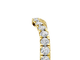 Yellow gold Curved Pave Round Diamond Wedding Band with Shared Prong Setting_106