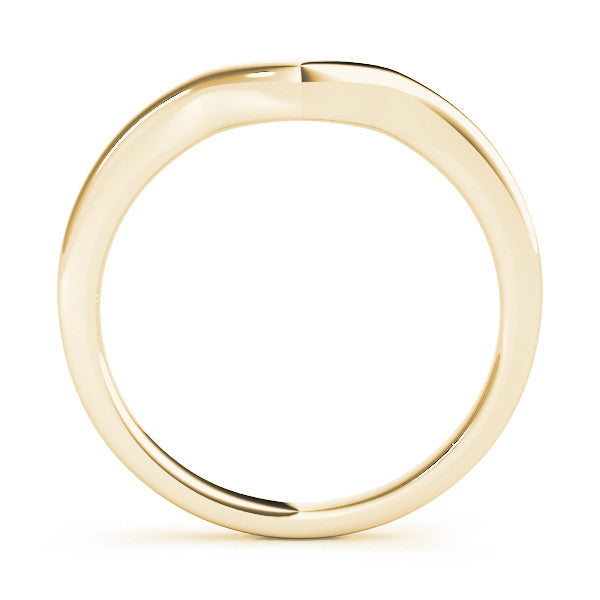 Yellow gold Curved Plain Band 1