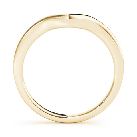 Yellow gold Curved Plain Band 1