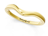 Yellow gold Curved Plain Band_63