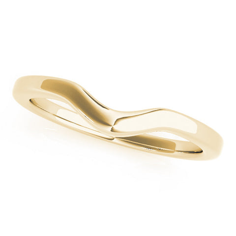 Yellow gold Curved Plain Band