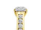 Yellow gold Cushion Brilliant Channel-Set Solitaire Ring with Four-Prong Setting_42