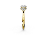 Yellow gold Cushion Brilliant Solitaire Engagement Ring with Six-Prong Setting and Classic Band_22