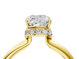 Yellow gold Cushion Brilliant Solitaire Engagement Ring with Six-Prong Setting and Classic Band_24
