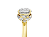 Yellow gold Cushion Brilliant Solitaire Engagement Ring with Six-Prong Setting and Classic Band_25